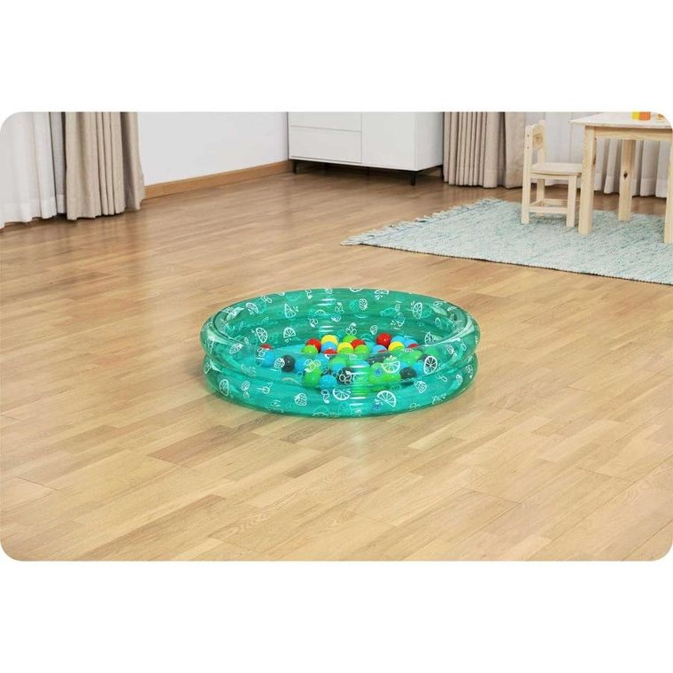 Bestway, basen dmuchany z piłeczkami, okrągły, owoce, 20-91 cm