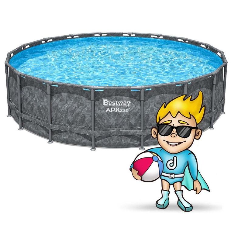 Bestway, basen ogrodowy, stelażowy, zestaw 11w1, 549-132 cm