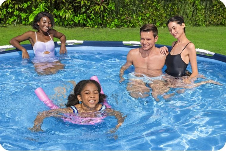 Bestway, basen ogrodowy, stelażowy, zestaw 7w1, 366-76 cm