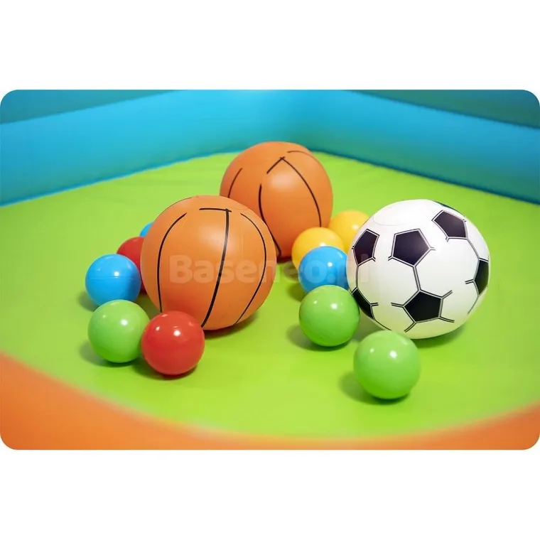 Bestway, plac zabaw dmuchany z piłkami. 120-107-84 cm