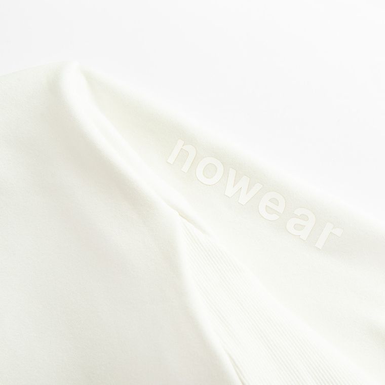 Biała rozpinana bluza z kapturem oversize NOWEAR