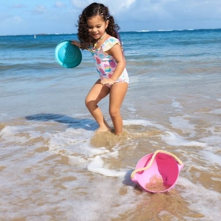 Bibio, wiaderko do piasku z sitkiem, fiolet