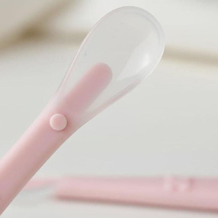 Bocioland, łyżeczka silikonowa, różowa