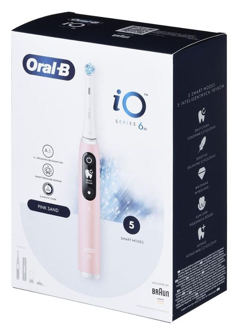 Braun, Oral-B, iO Series 6, szczoteczka elektryczna, Pink