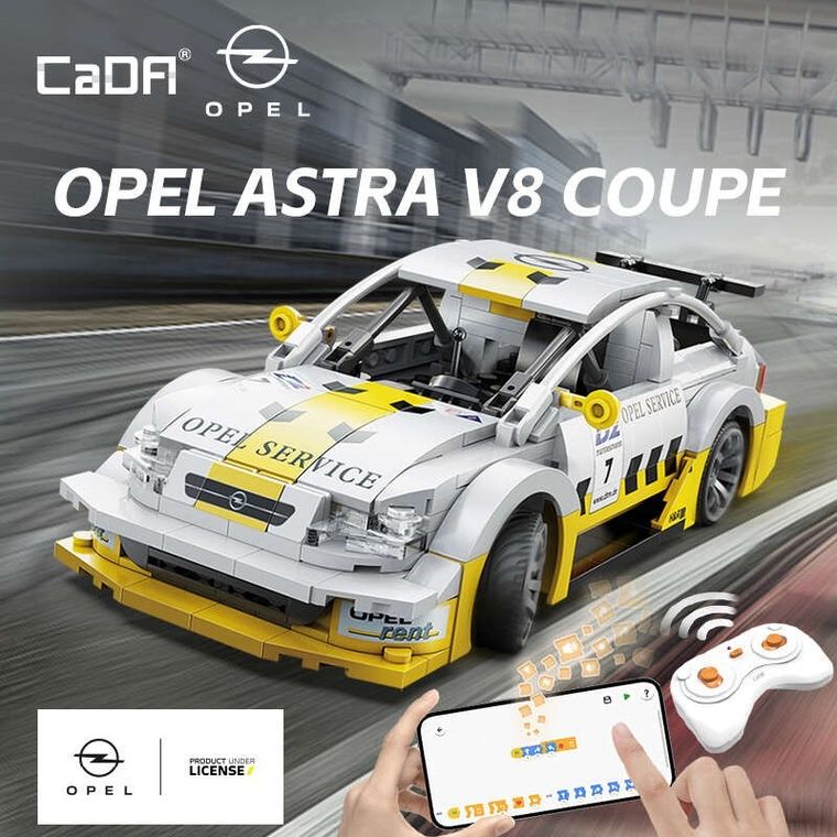 Cada, Opel Astra V8 Coupe, Dual Mode, pojazd zdalnie sterowany, biały, 1:20, 330 elementów
