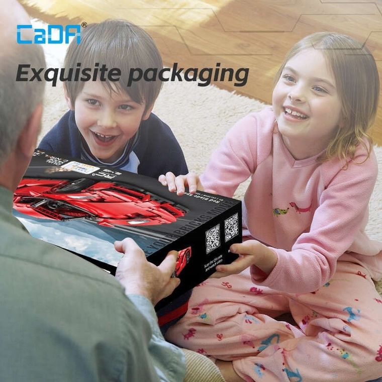 Cada, Red Blade Sport Car, pojazd zdalnie sterowany, Dual Mode, czerwony, 1:14, 32 cm, 405 elementów