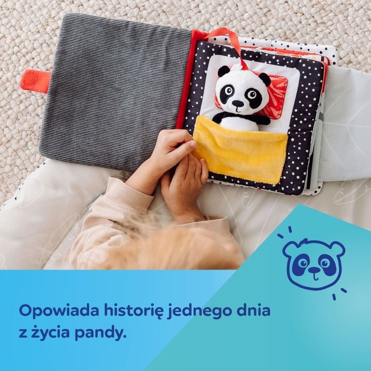 Canpol babies, BabiesBoo, sensoryczna książeczka manipulacyjna Panda