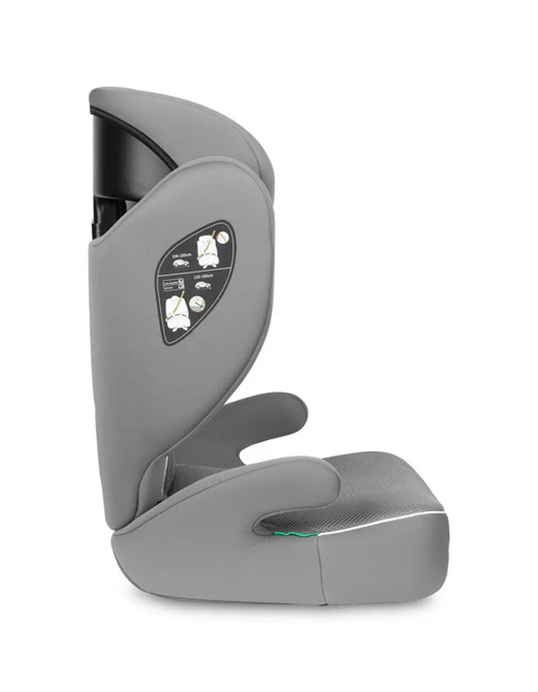 Caretero, Breezy, fotelik samochodowy 2w1, podstawka, grey, 100-150 cm