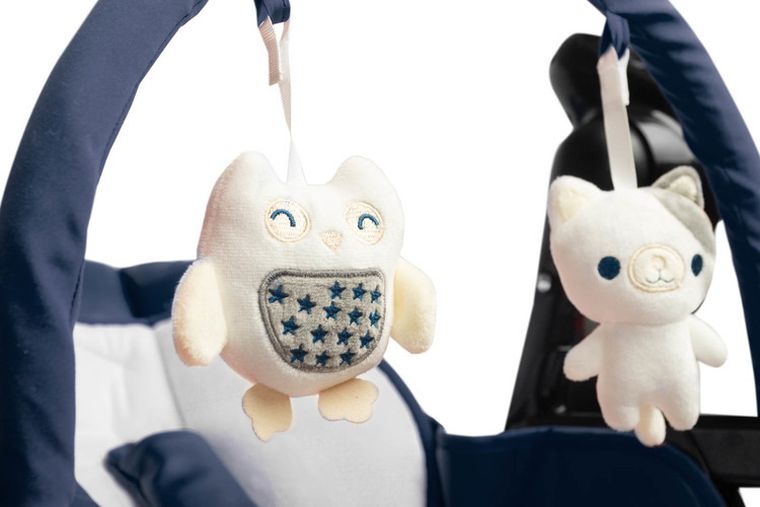 Caretero, Indigo Black, krzesełko + huśtawka, Navy