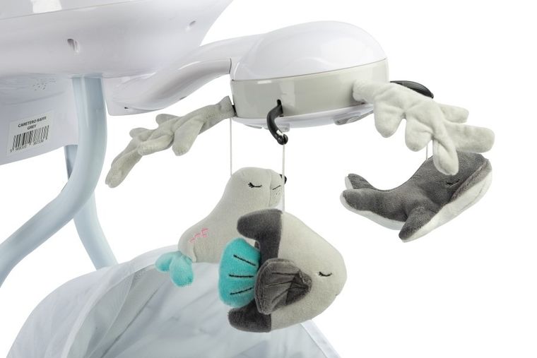 Caretero, Raffi, huśtawka, krzesełko, leżaczek, 3w1, Grey