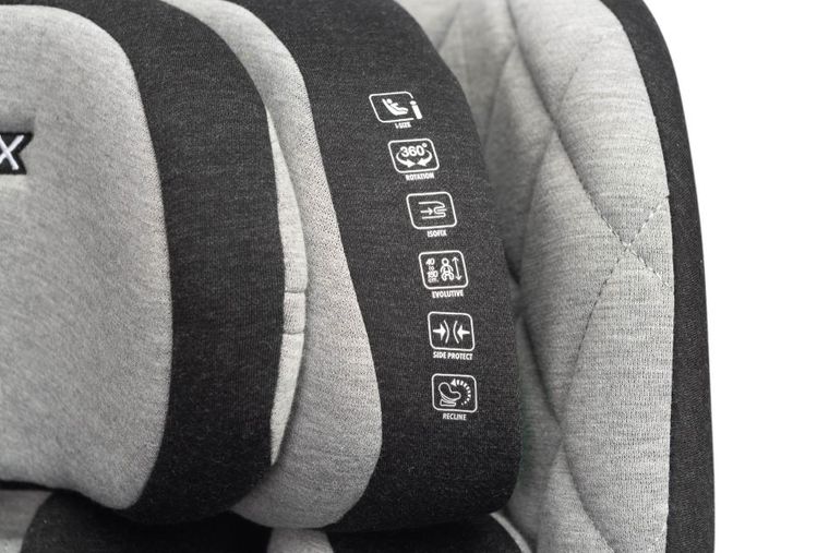 Caretero, Turox I-Size, fotelik samochodowy, Grey, 40-150 cm