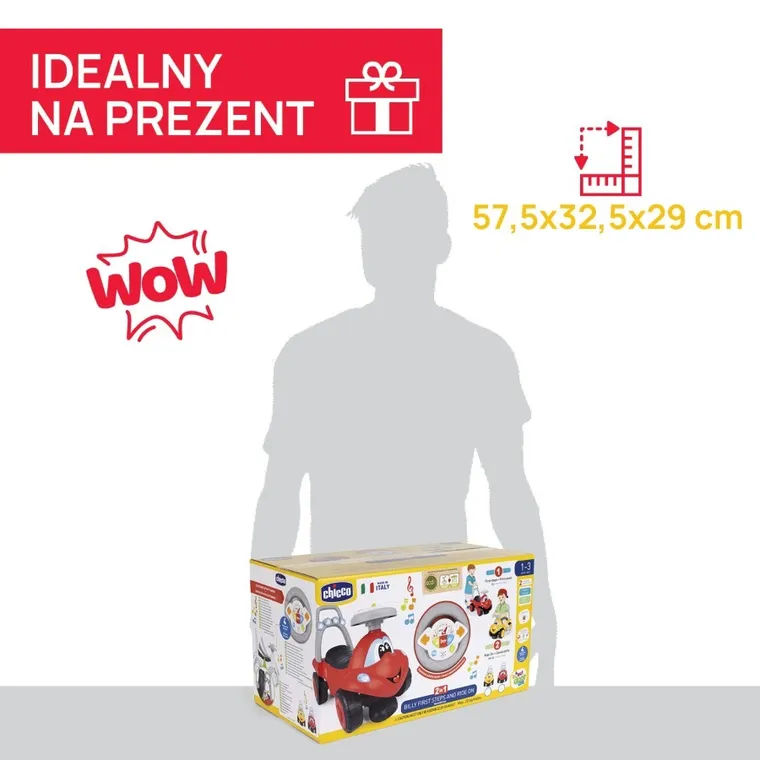 Chicco, Move & Grow, Billy, pchacz i jeździk 2w1