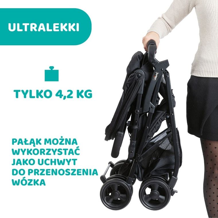 Chicco, Ohlalà 3, wózek spacerowy, Jet Black