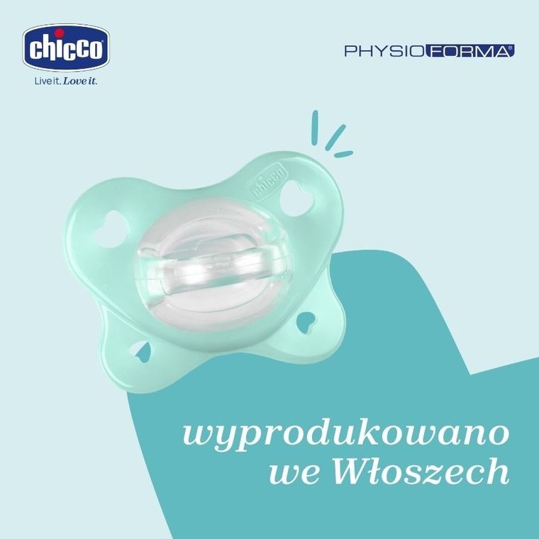 Chicco, PhysioForma Dual Soft, smoczek uspokajający, silikonowy, neutral, 0-2m