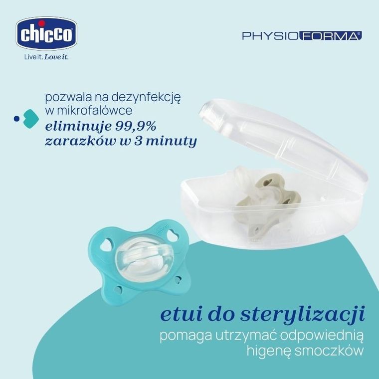 Chicco, PhysioForma Dual Soft, smoczek uspokajający, silikonowy, niebieski, 6-16m, 2 szt.