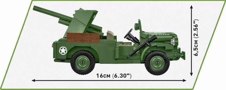 Cobi, Historical Collection WWII, 37 mm GMC M6 Fargo, 1:35, klocki, 230 elementów