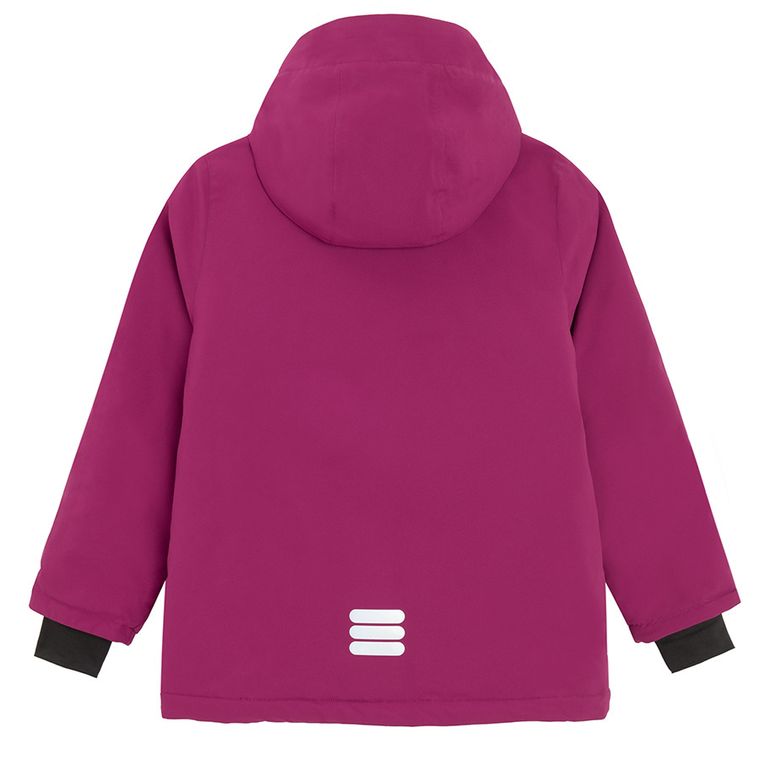Cool Club, Wodoszczelna kurtka narciarska dziewczęca z kapturem, ocieplana, różowa