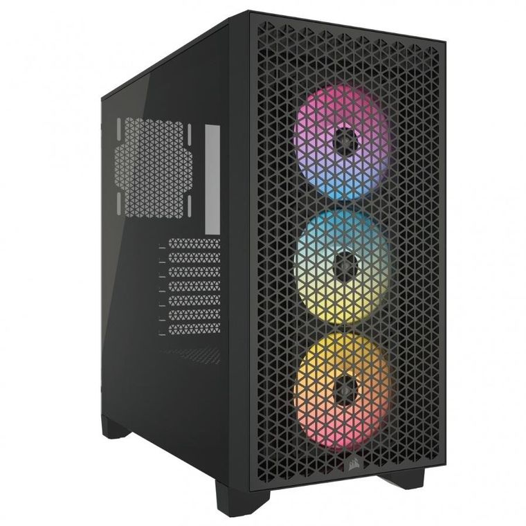 Corsair, obudowa komputerowa, 3000D Airflow RGB TG Mid-Tower, czarna