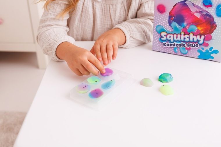 Dumel, Squishy, Kamienie Fluo, zestaw kreatywny