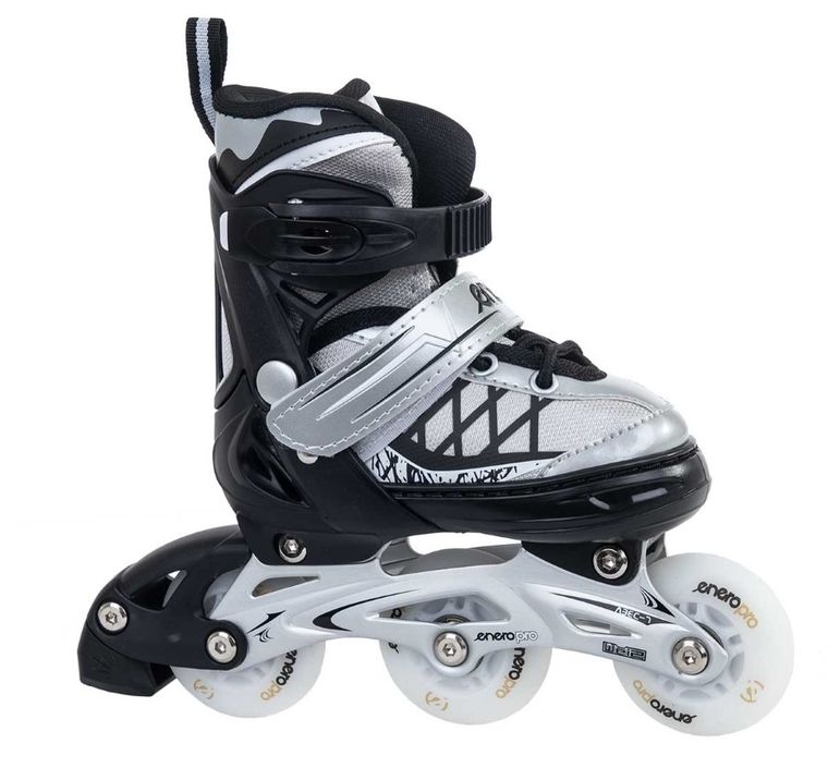 Enero Pro, łyżworolki, 4w1, LED, szare, rozmiar 26-29
