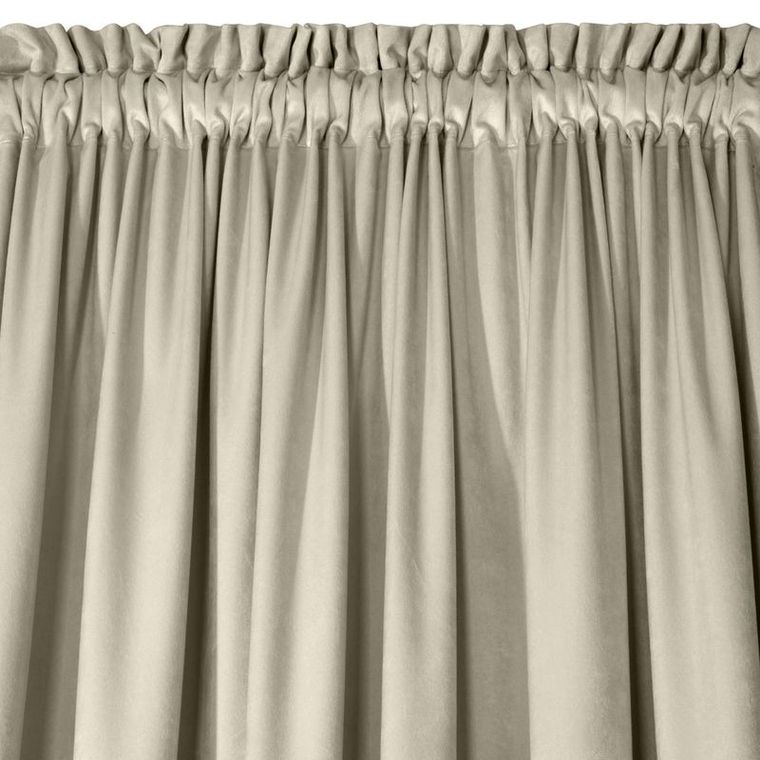 Eurofirany, zasłona zaciemniająca gotowa, na taśmie, Rosa, 140-300 cm, beżowy