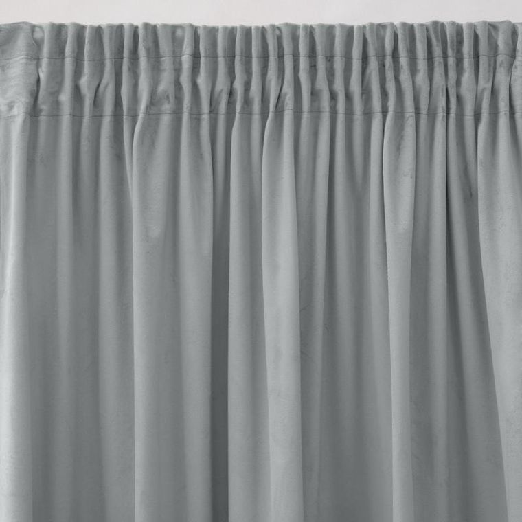 Eurofirany, zasłona zaciemniająca gotowa, Sibel, na taśmie, 140-270 cm, szary