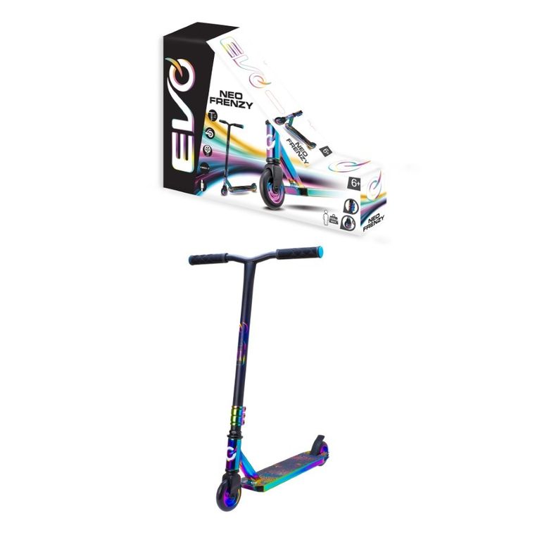 EVO, Neo-Frenzy Stunt Scooter, hulajnoga wyczynowa, kolorowa