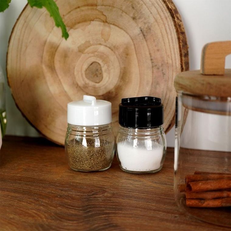 Excellent Houseware, solniczka i pieprzniczka szklana, 2 szt.