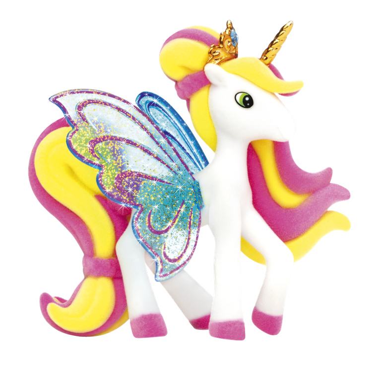 Galupy, Skrzydlate Jednorożce, brokatowa figurka z kryształkiem Swarovskiego, 1 szt.