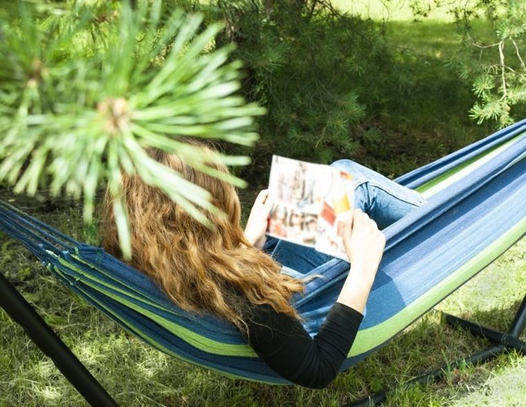 Gardlov, hamak ogrodowy ze stelażem, 200-150 cm