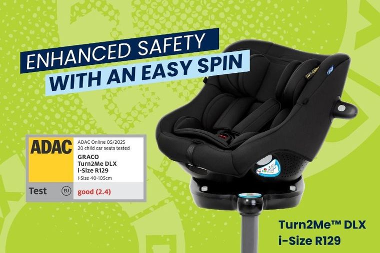 Graco, Turn2me DLX, fotelik samochodowy, 360°, Iron, 40-105 cm