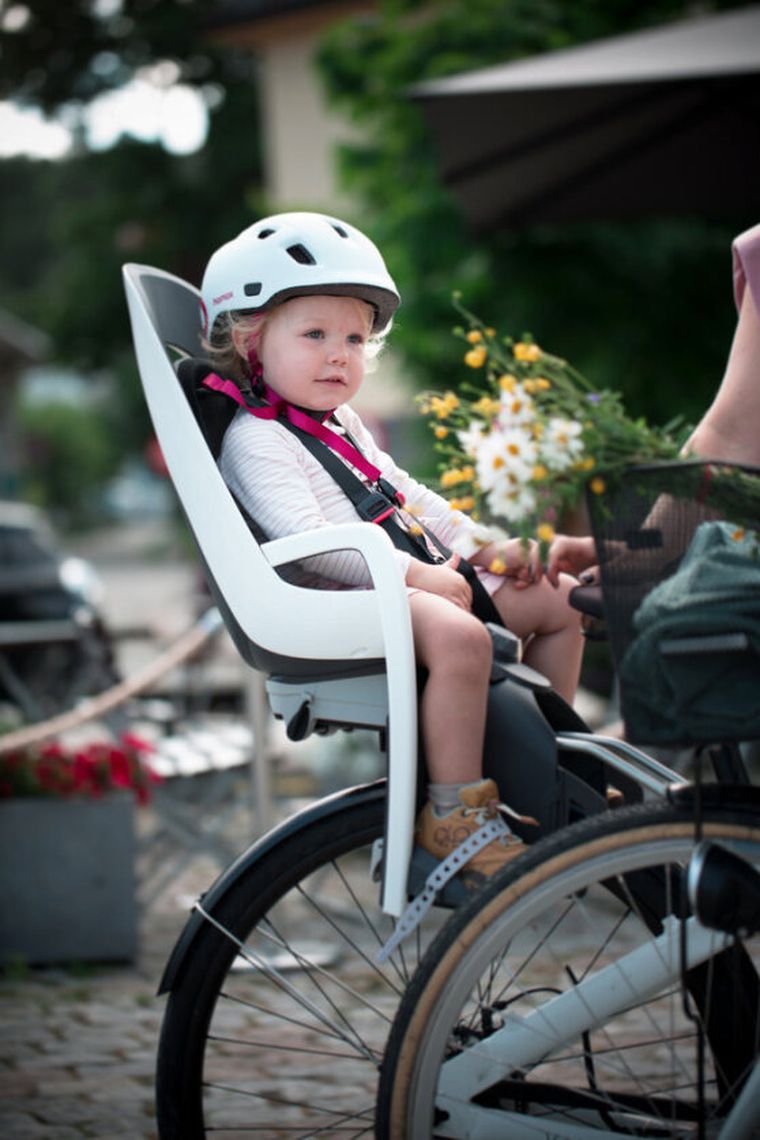 Hamax, Caress, fotelik rowerowy montowany na ramie, white/mint