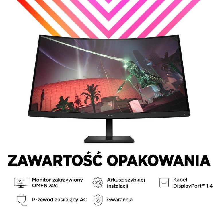 HP, OMEN 32c, monitor QHD, 32", 165Hz