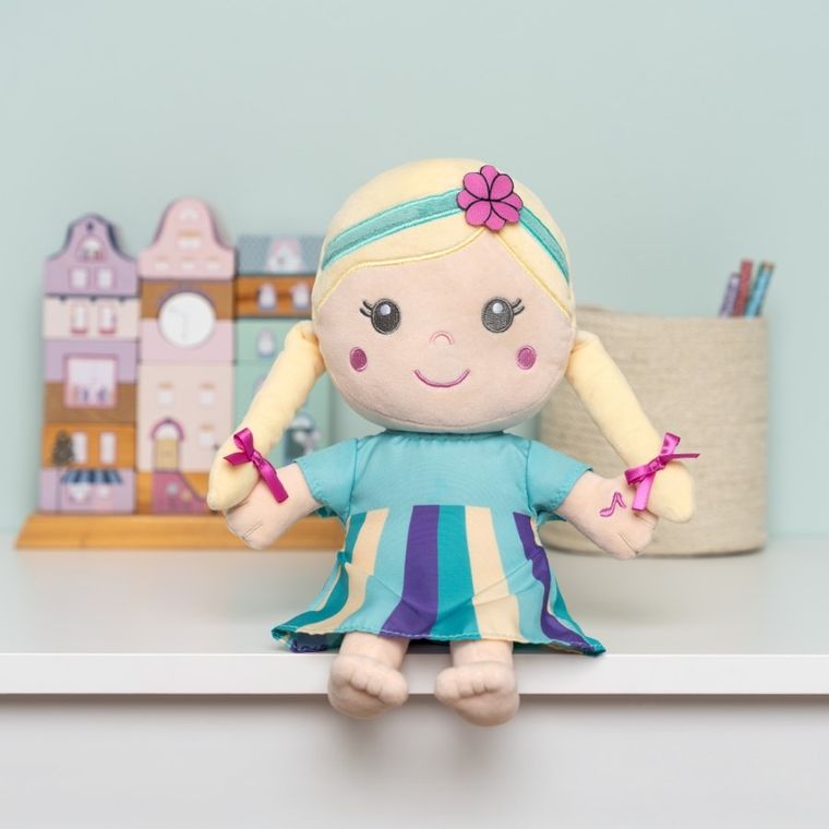 Huggy Luv, Hania, lalka z 5 akcesoriami, interaktywna, miękka