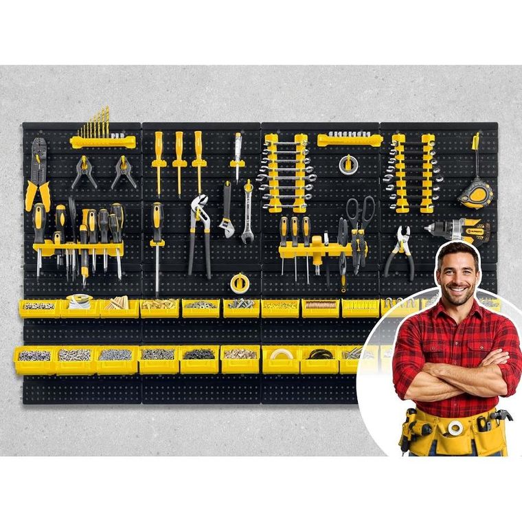 Humberg, tablica narzędziowa, warsztatowa, 128-76 cm, HM-580