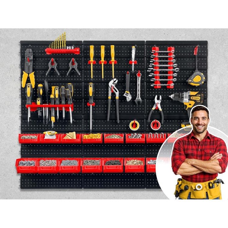 Humberg, tablica narzędziowa, warsztatowa, 96-76 cm, HM-581