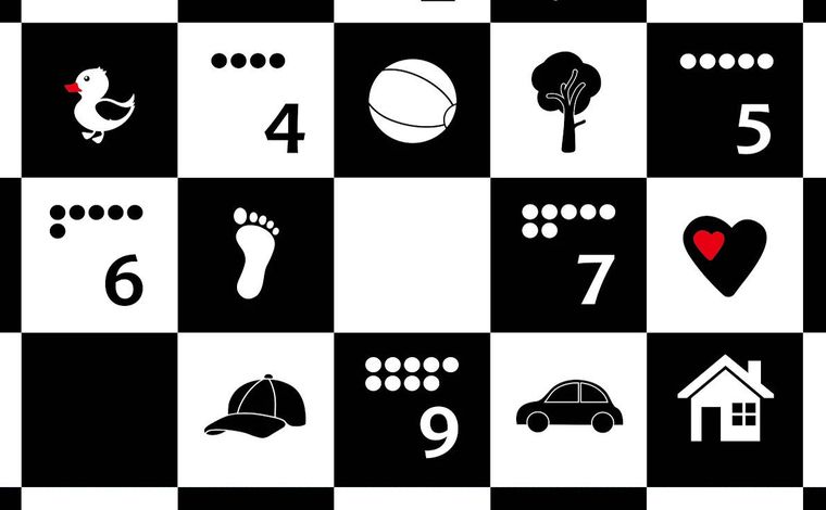 Humbi, Szachownica i Polski Alfabet, piankowa mata edukacyjna, dwustronna, 180-200-1 cm