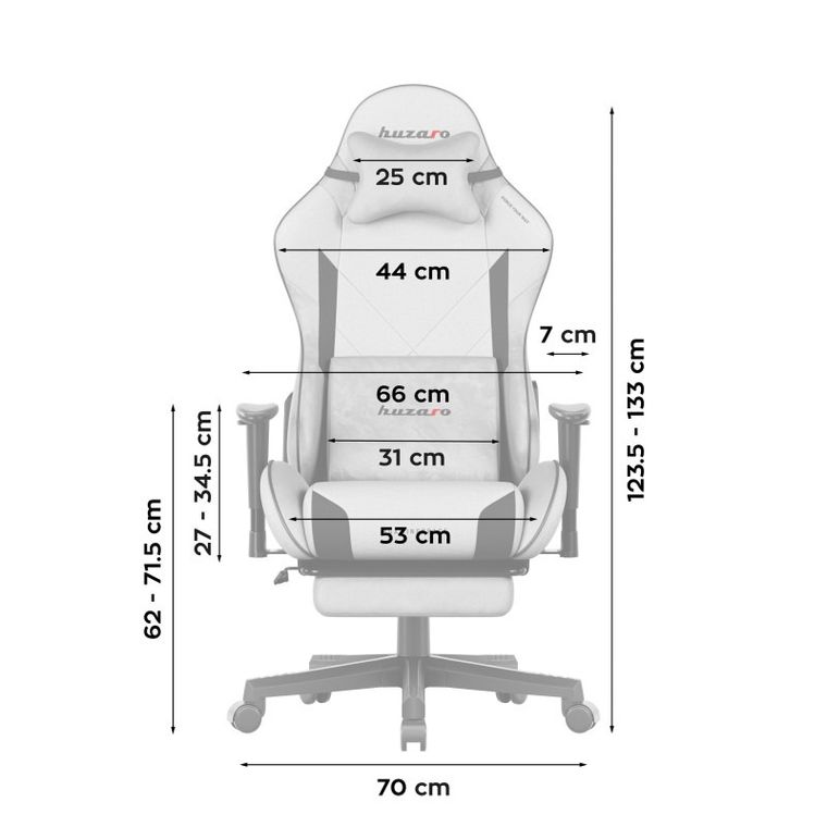 Huzaro, Force 5.7 Grey, fotel gamingowy