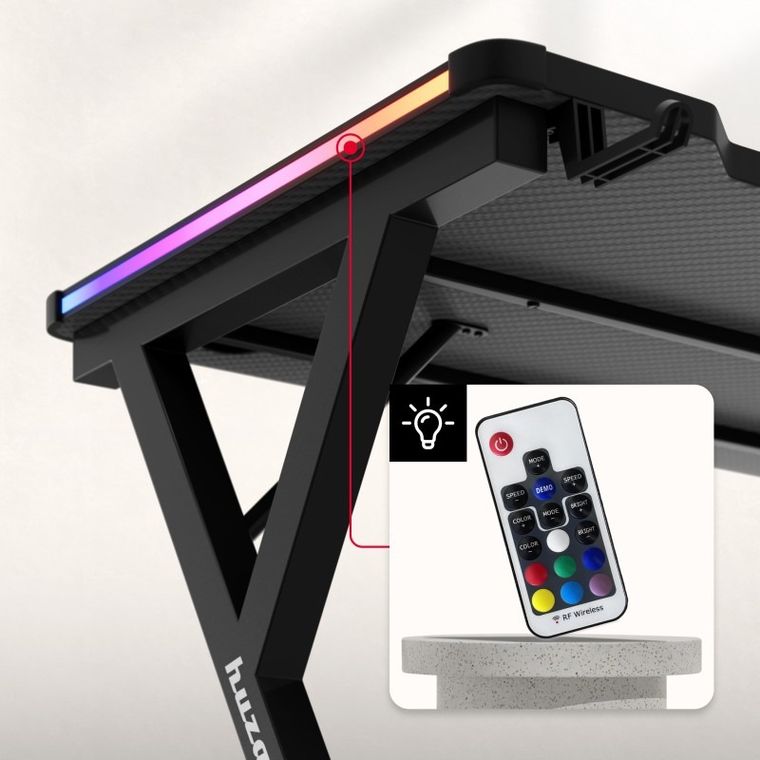 Huzaro, Hero 2.3, biurko gamingowe, RGB, 120 cm