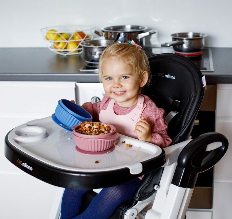 InnoGIO, GIOfresh, Sówka, silikonowa miseczka z pokrywką, niebieska