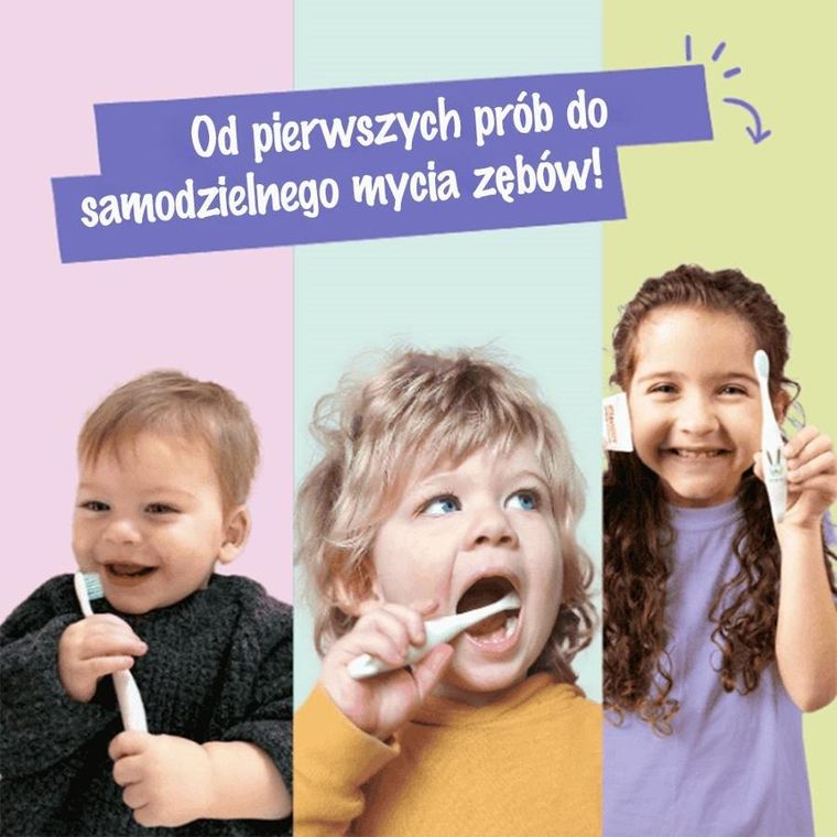 Jack N' Jill, szczoteczka do zębów dla dzieci, 12m+, 1 szt.