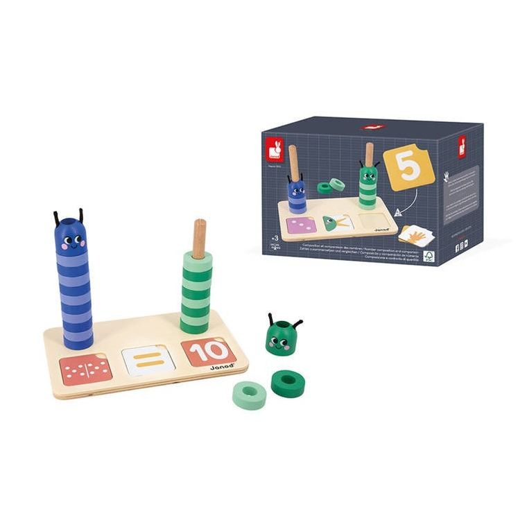 Janod, Liczenie i porównywanie liczb, drewniana układanka matematyczna