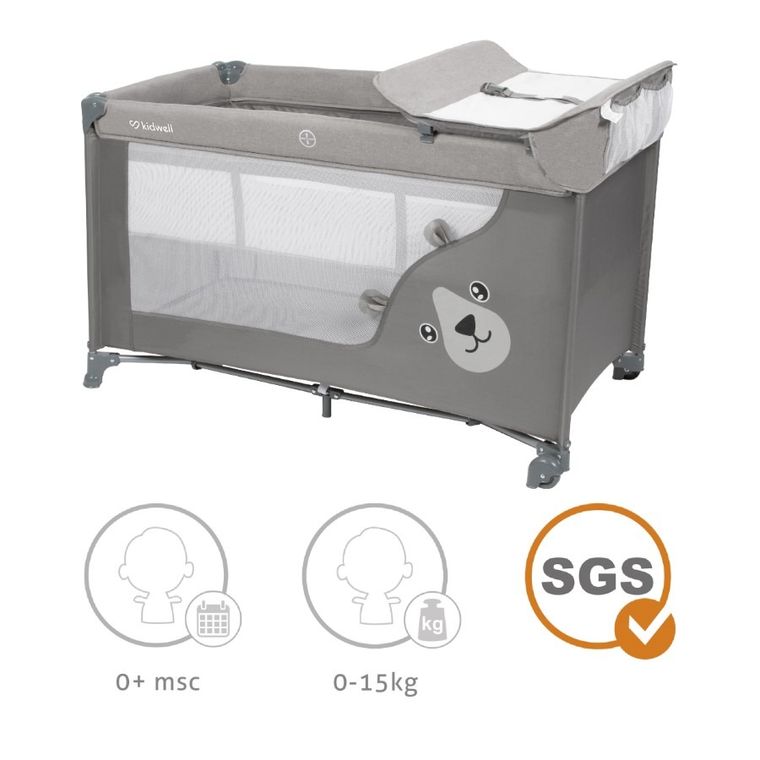 Kidwell, Blissy, łożeczko turystyczne, gray