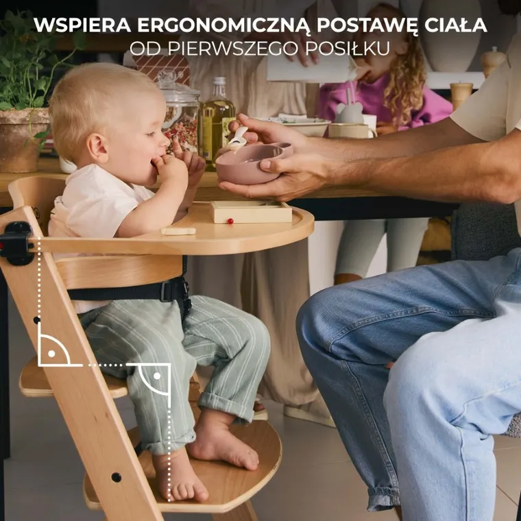 Kinderkraft, Enock, krzesełko do karmienia, beige