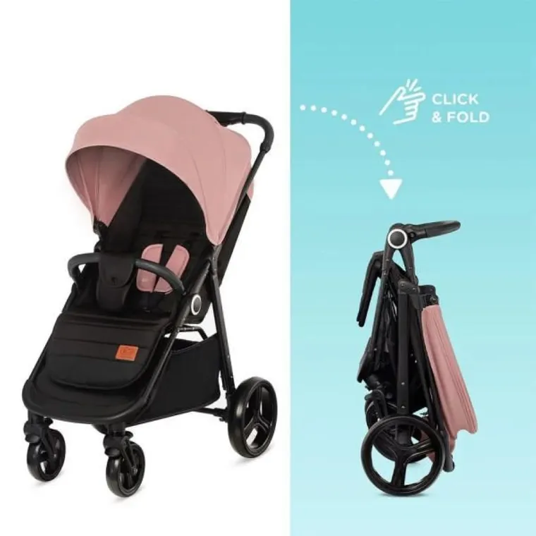 Kinderkraft, Grande Plus, wózek spacerowy, Pink, 22 kg