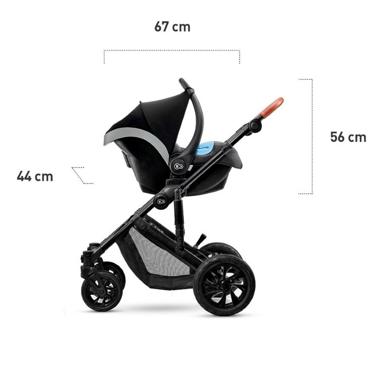 Kinderkraft, Prime, wózek wielofunkcyjny 2w1, Beige