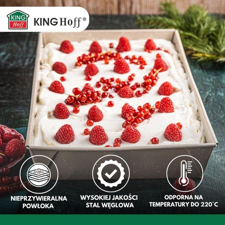 Kinghoff, blacha, forma do ciasta, prostokątna, 36,5-24 cm, kh-1975