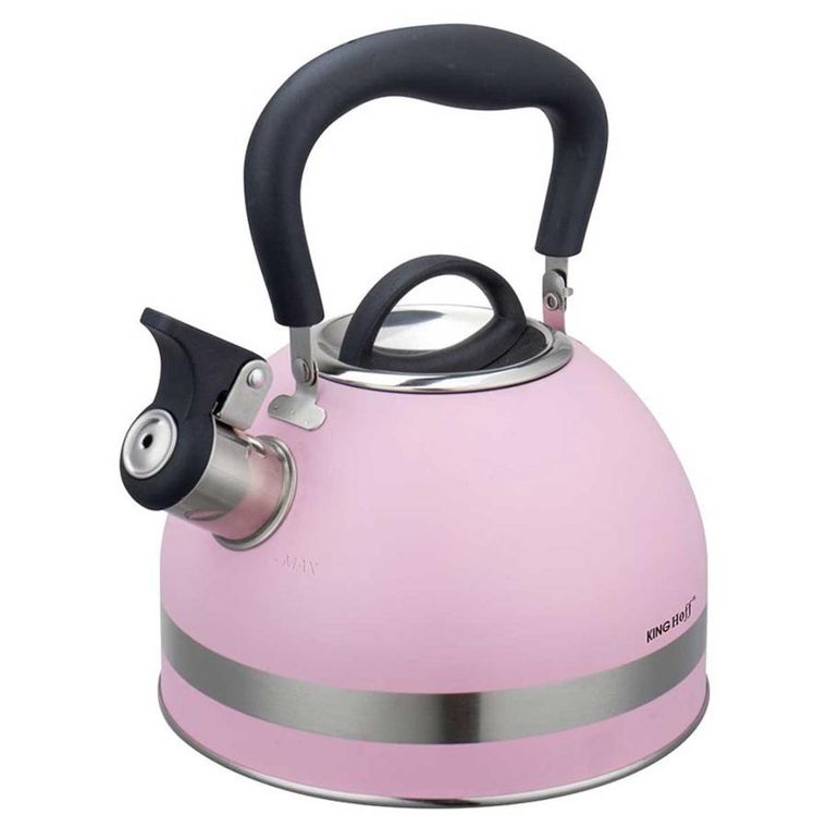 Kinghoff, czajnik, 1.8l z gwizdkiem, różowy