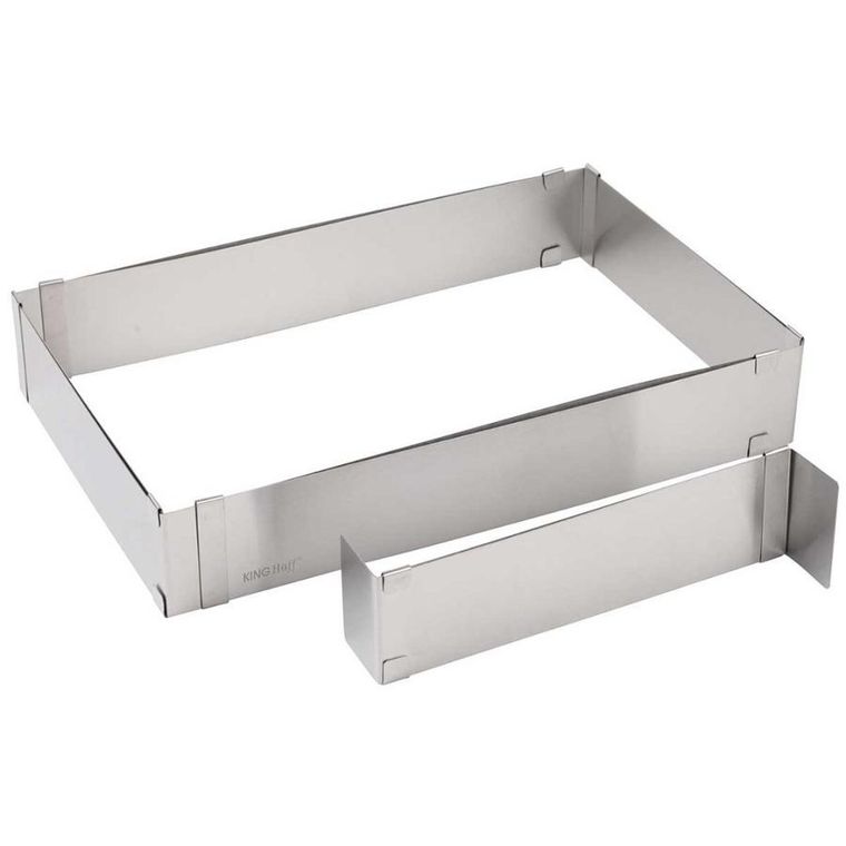 Kinghoff, forma regulowana, rant do ciast tortów, prostokątna