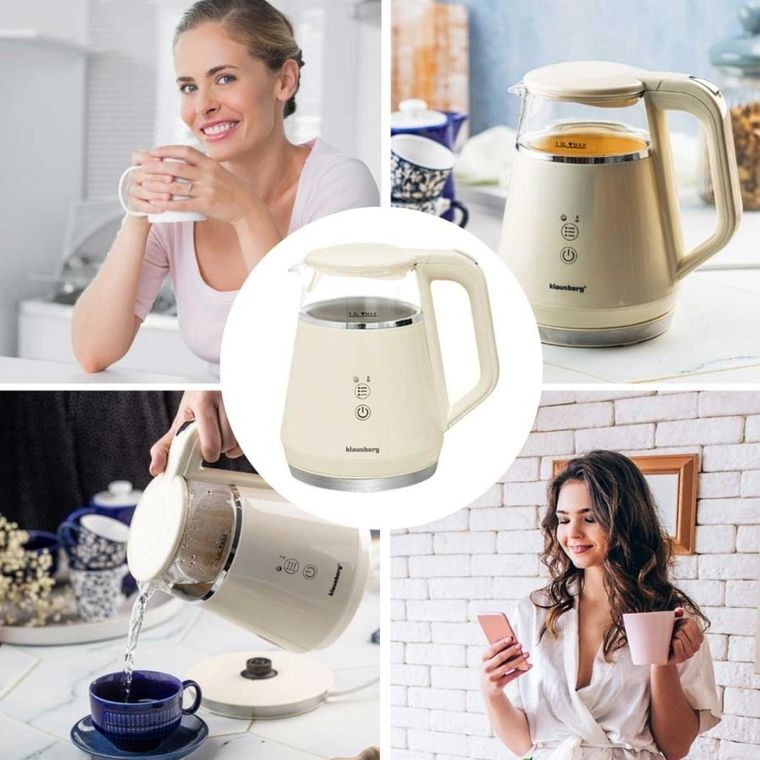 Klausberg, czajnik elektryczny LED z regulacją temperatury, 1l